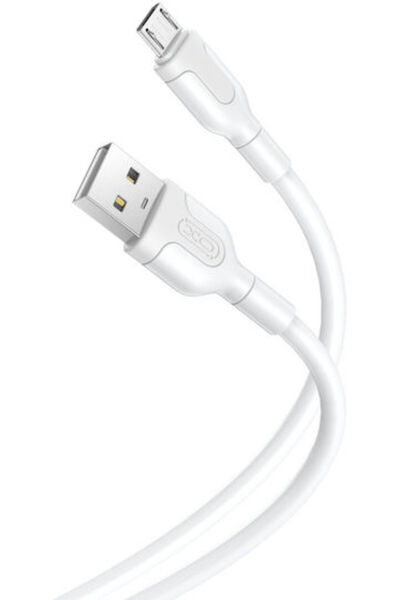 Xo NB212 1μ Κανονικό Καλώδιο USB 2.0 σε micro USB Λευκό (16.005.0191)