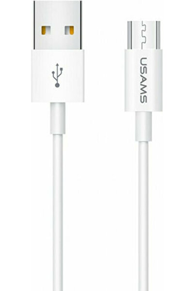 Usams SJ284 1μ Κανονικό Καλώδιο USB 2.0 σε micro USB Λευκό (SJ284USB01)