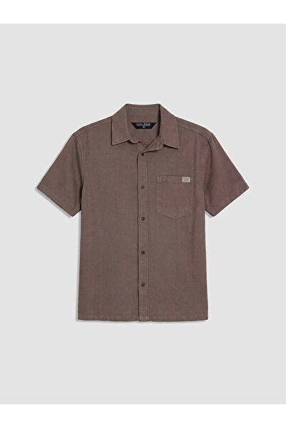 LC Waikiki Brown Regular Fit Men's Jean Shirt