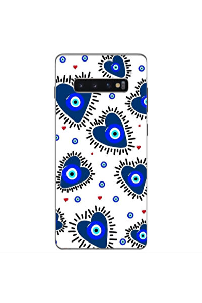 Other Samsung S10 Plus Heart evil eye beads Transparent Silicone TPU Θήκη