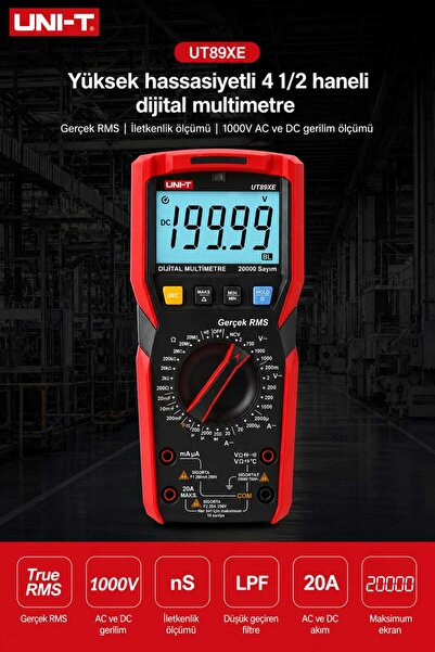 Unit Unı-t Ut 89XE Dijital Multimetre True Rms 1000V Ac/Dc 20A Ac/Dc