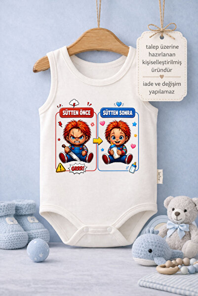 ModaXen بدلة أطفال مطبوعة بطباعة Baby Angry Baby مصنوعة من القطن بنسبة 100% (...