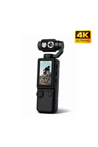 SMRSTORE Taşınabilir 4K Gimbal Kamera – 180° Döner Lensli Stabil Video Çekim ...