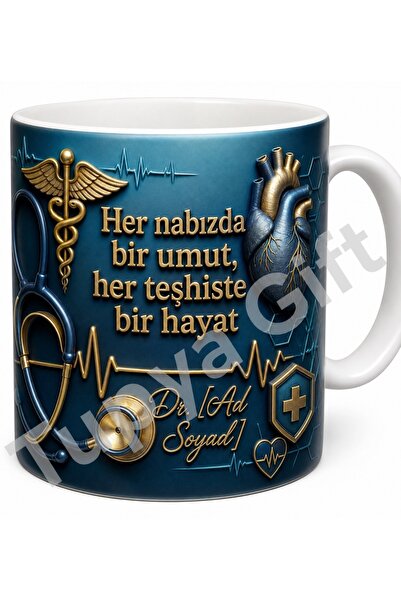 Tupya Gift كوب مطبوع بتصميم خاص لهدايا الأطباء بتصميم سماعة الطبيب