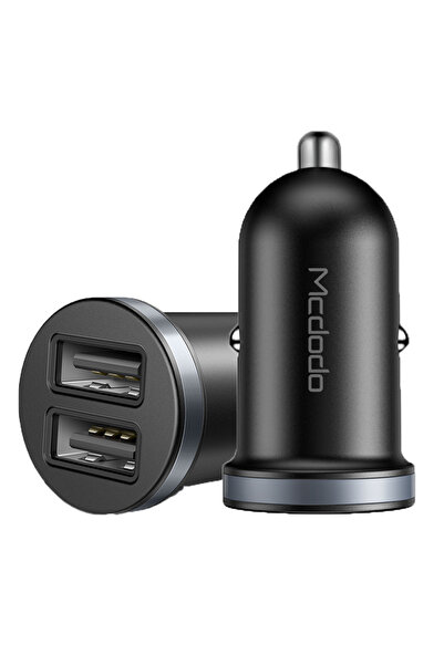 Mcdodo Eol Cuttlefish Car Charger 2X Usb Black 2.4A