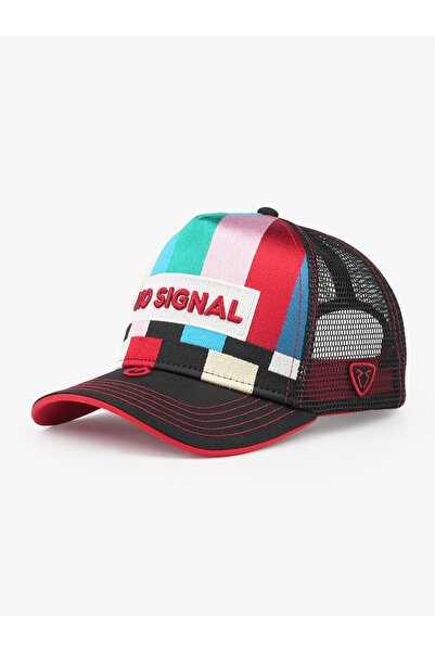 RustandRich Kadın Erkek Siyah Trucker Şapka Urban Collection No Signal