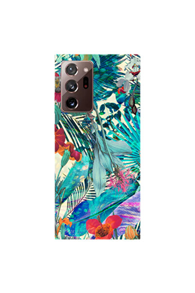 Other Samsung Note 20 Plus Blue laves tropical Transparent Silicone TPU Θήκη