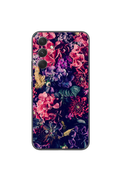 Other Samsung Galaxy A05s Purple and pink flowers Transparent Silicone TPU Θήκη