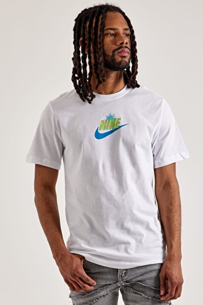Nike Sportswear Mens Tee Grafik Baskılı Erkek Tişört Beyaz