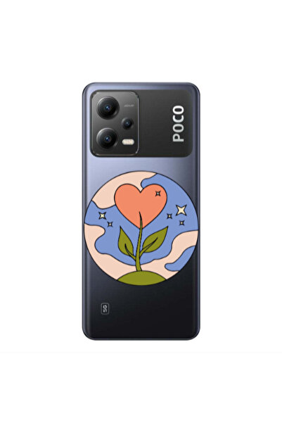 Other Xiaomi Poco X5 Hearted Flower Transparent Silicone TPU Θήκη