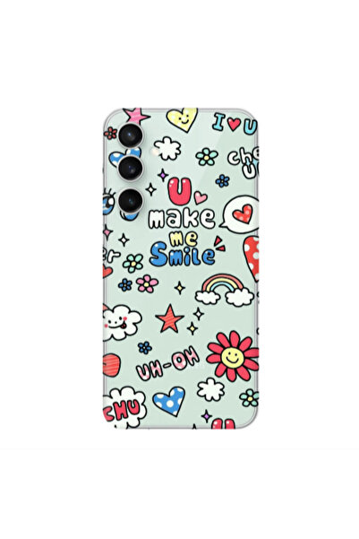 Other Samsung S24 Plus Rainbow flowers Transparent Silicone TPU Θήκη