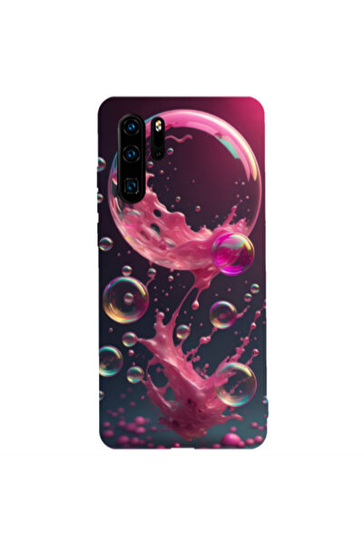 Other Huawei P30 Pro Pink balloon Transparent Silicone TPU Θήκη