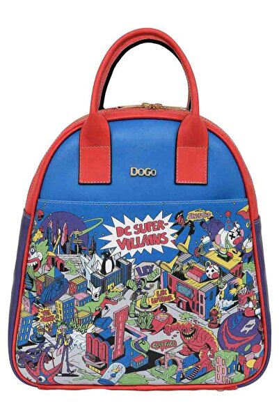 Dogo Rucsac albastru din piele vegană pentru femei - Design Warner Bros Dc Vi...
