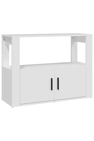 vidaxl Servantă, alb, 80x30x60 cm, lemn prelucrat
