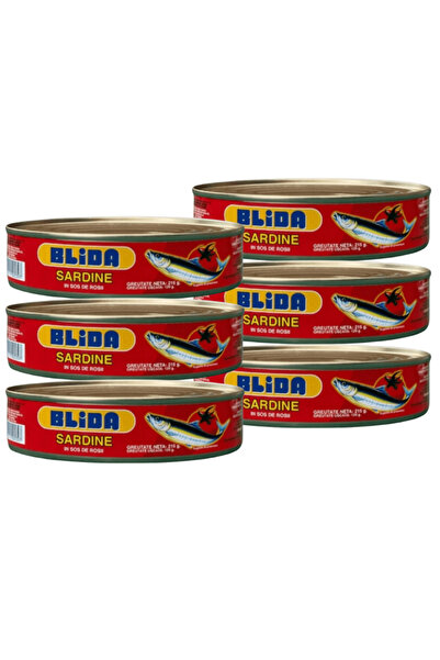 Blida Pachet 6x Blida- Sardine in sos de rosii 215g
