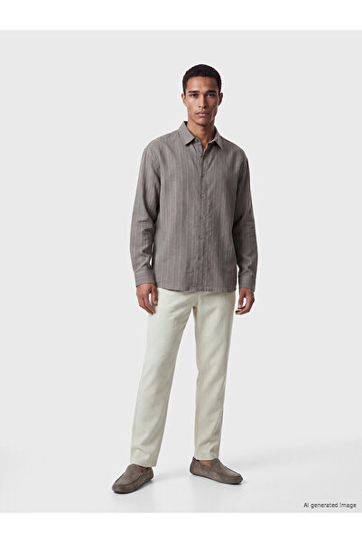 LC Waikiki Nevavm Standard Fit Pleated Men's Textured Trousers with a Difference