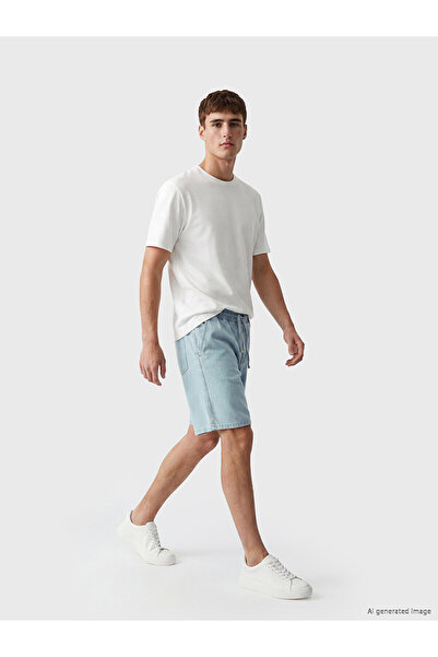 LC Waikiki Nevavm Loose Fit Men's Jean Shorts with a Difference