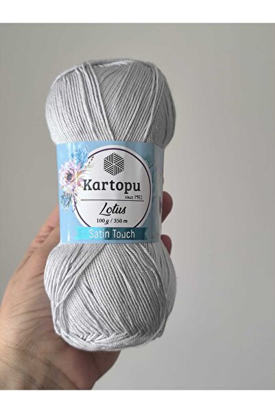 Kartopu Lotus Hand Knitting Yarn 100 Gr K941 Gray Lot 72288