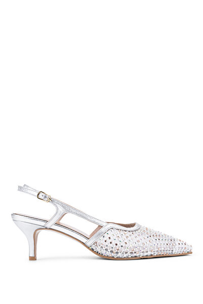 Tamer Tanca Women's Genuine Leather Lame Heeled Shoes