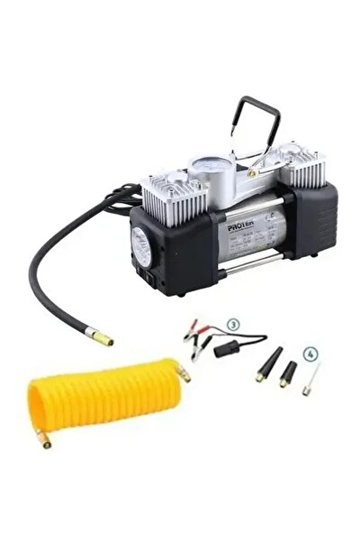 Proter PR 265 P2 ÇİFT PİSTON 12 V 150 PSI Bez Çantalı Lastik Şişrm.