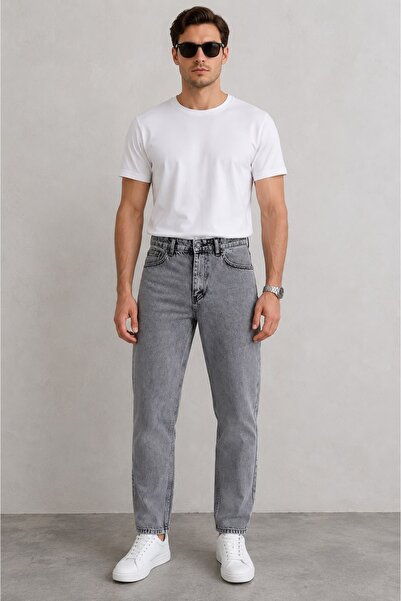 oraystore Men's Summer Boyfriend Fit Jean Pants Relaxed Fit Denim Trousers Su...