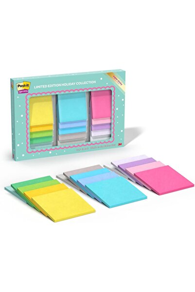 Post-it Super Sticky Color Collection Limited Edition Sticky Notes, 7.6x7.6 c...