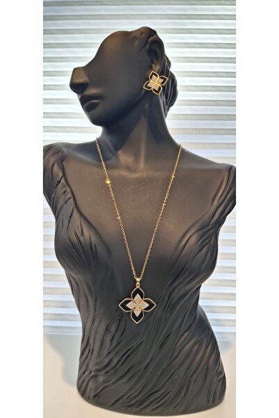 Mf Earrings Necklace Set