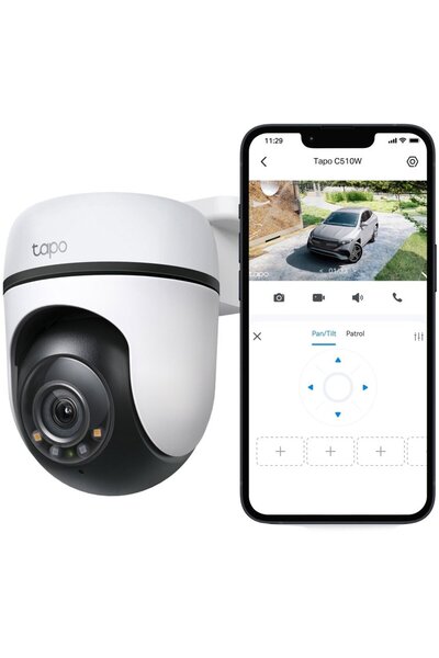 TP-LINK Cameră Wi-Fi Tapo C510W (pachet de 2) pentru exterior, cu funcție de rotire si înclinare Tapo C510W (2-pack)