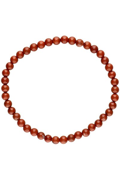VİALUNA Brățară din Jasp Roșu – 4 mm