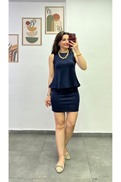 bydenizcollection Modal Combed Cotton Fabric Set with Mini Skirt That Fits Ab...