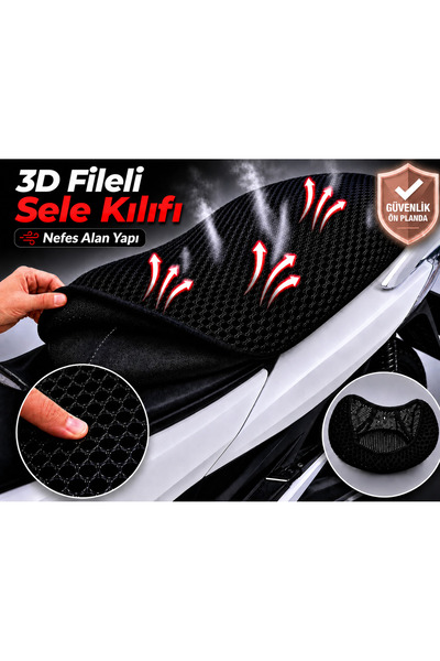 Vi Caro Husa scaun motocicleta Falcon Cmax 155 Husa scaun din plasa 3D Protec...
