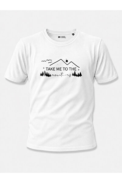 North Whiskers "Take Me to the Mountains" Mountain Print 100% Cotton Navy Blu...