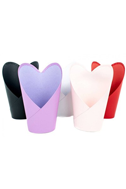 OEM Oval Flower Pot Cardboard Box With Heart Mouth 5/ Top Bottom Set Black