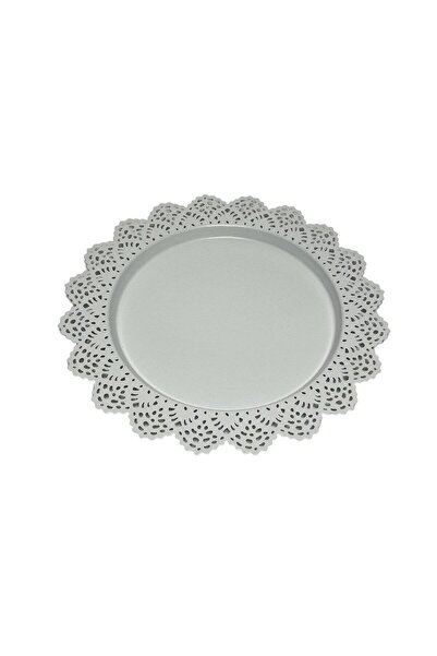 OEM Platou Prajituri Metal Alb 38cm