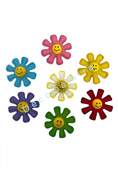 OEM Ornamente Din Lemn Cu Adeziv Floare Zambareata 50/Set