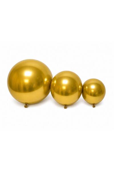 OEM Balloons Top Bottom Set Chrome GOLD 5"-100/ Top Bottom Set