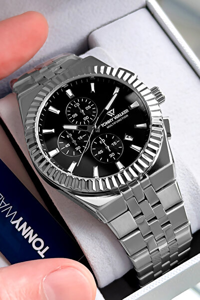 Tonny Walker Men's Watch - Silver Color - Steel Band - Water Resistant - All ...