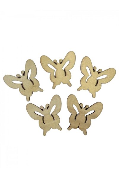 OEM Ornamente Din Lemn Natur De Lipit Fluturi 50/Set