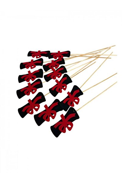 OEM Ornamente Din Fetru Cu Bat Diploma Absolvent 12/Set
