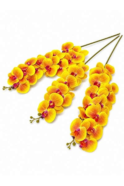 OEM Orhidee artificiala 15 flori 09 Galben-Portocaliu