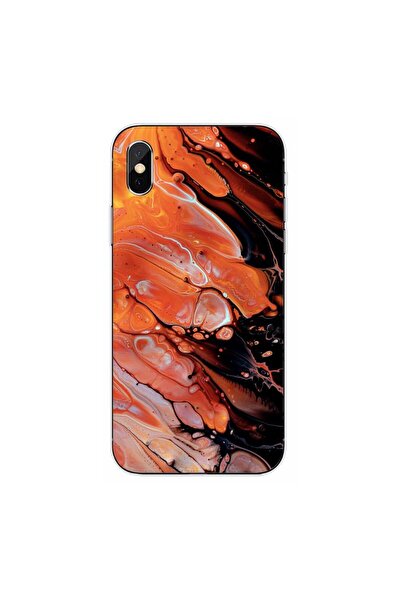 OEM Калъф, съвместим с Apple iPhone XS, силиконов гел TPU, с абстрактен десен...