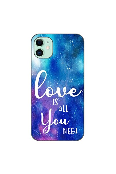 OEM Калъф, съвместим с Apple iPhone 11, силиконов гел TPU модел, Любовта е вс...