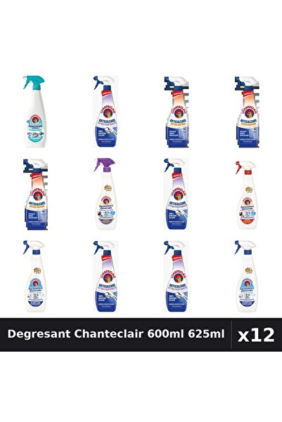 Chanteclair Set 12 Degresant Universal 600ml 625ml - 6 Arome, Anticalcar, Bic...