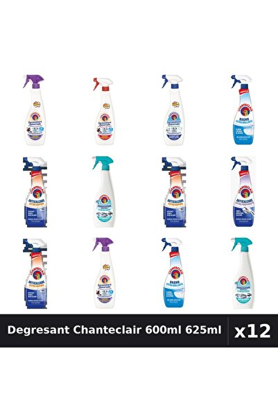 Chanteclair Set 12 Degresant Universal 600ml-625ml - 8 Arome Asortate Curatenie