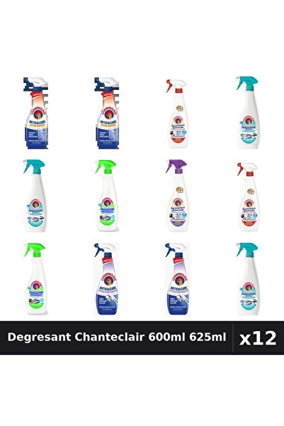 Chanteclair Set 12 Degresant Universal 600-625ml - 6 Arome, Anticalcar, Rapid