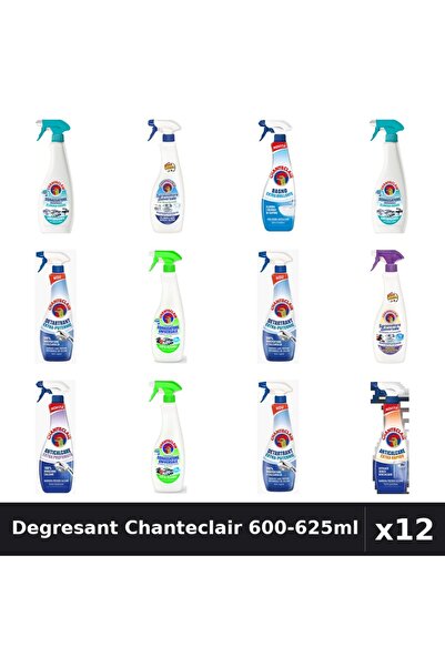 Chanteclair Set 12 Degresant Universal 600-625ml - 8 Arome, Anticalcar, Detar...
