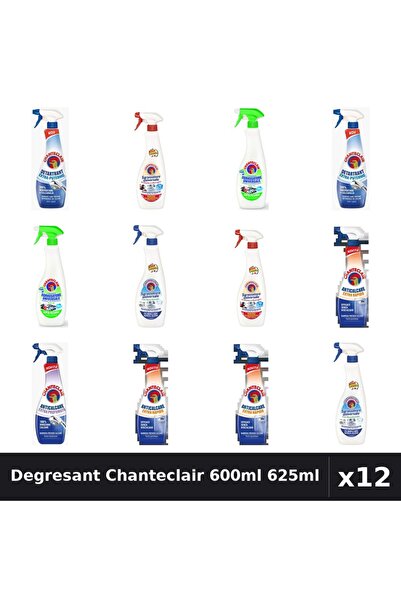 Chanteclair Set 12 Degresant Universal 600ml 625ml - 6 Arome, Detartrant, Ant...
