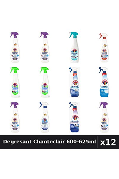 Chanteclair Set 12 Degresant Universal 600-625ml - 9 Arome Asortate Curatenie...