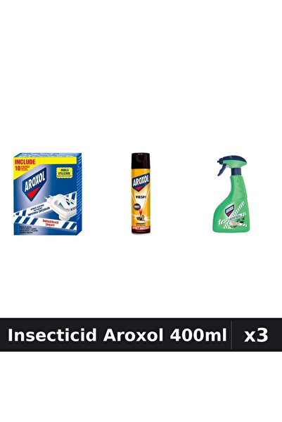 Aroxol Set 3 Insecticid - Pastile Anti-Insecte, Spray 400ml - Protectie Gandaci