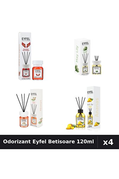 Eyfel Set 4 Odorizant Camera Betisoare 120ml - Red Dragon, Lacramioare, Acaci...